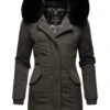 Marikoo Karmaa - Abrigo De Invierno - Anthracite With Black Fur