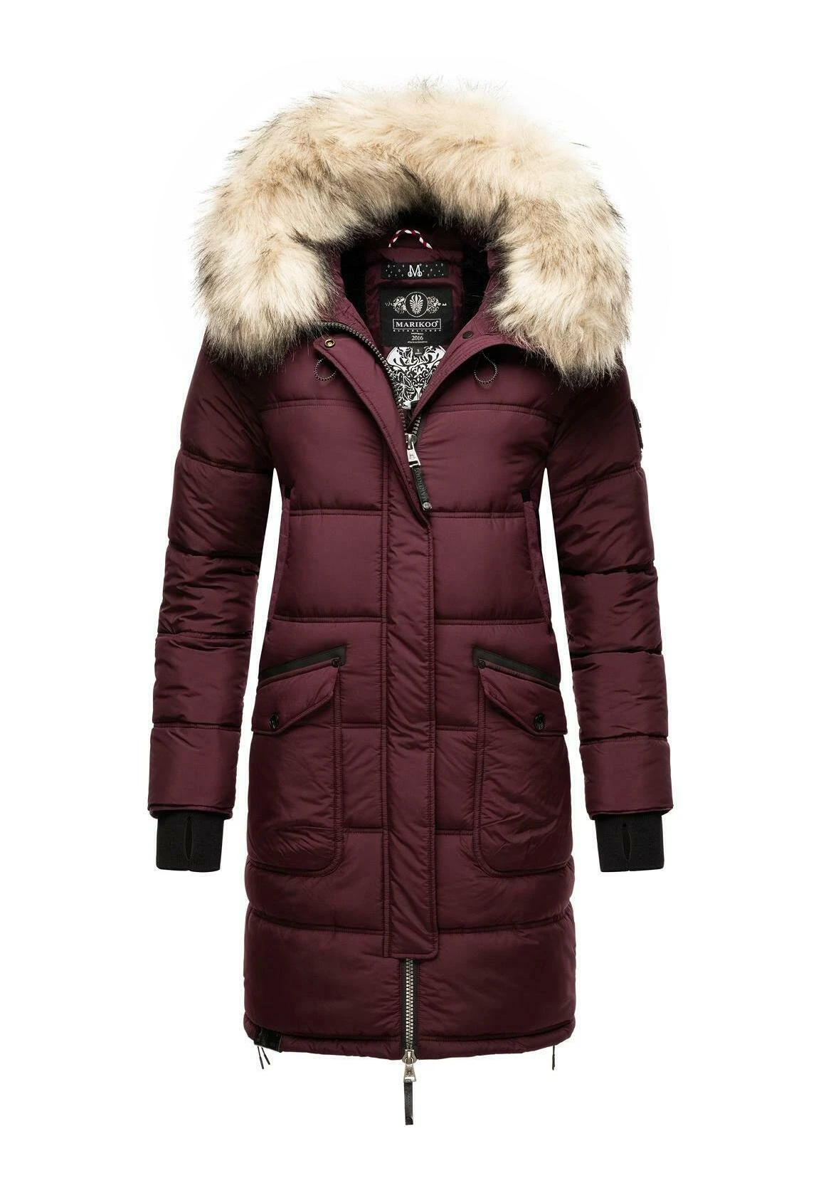 Marikoo Chaskaa - Abrigo De Invierno - Dark Red Melange 5 Marikoo Chaskaa - Abrigo De Invierno - Dark Red Melange - Imagen 5