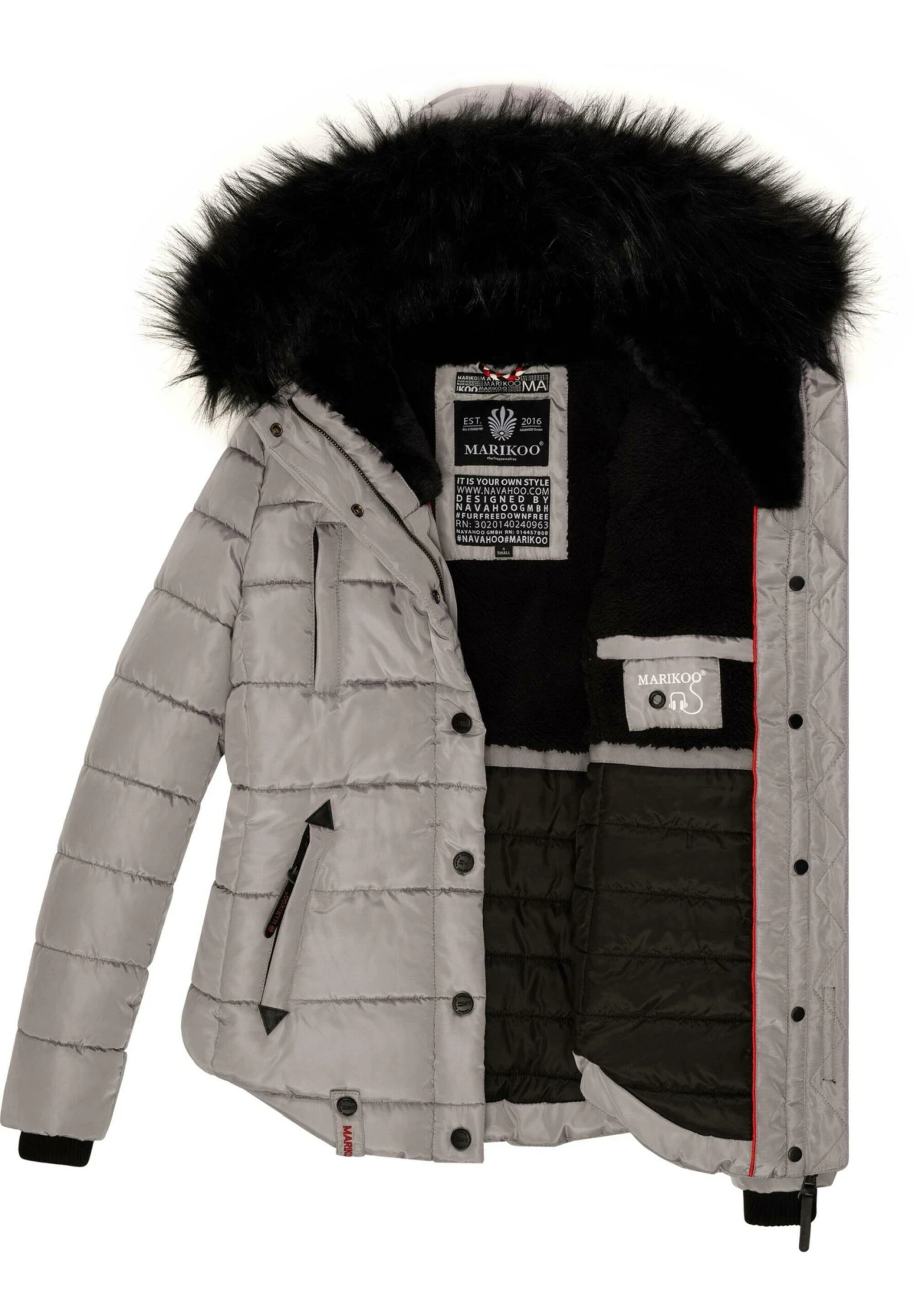 Marikoo Lotusblüte - Chaqueta De Invierno - Zinc Grey 3 Marikoo Lotusblüte - Chaqueta De Invierno - Zinc Grey - Imagen 3