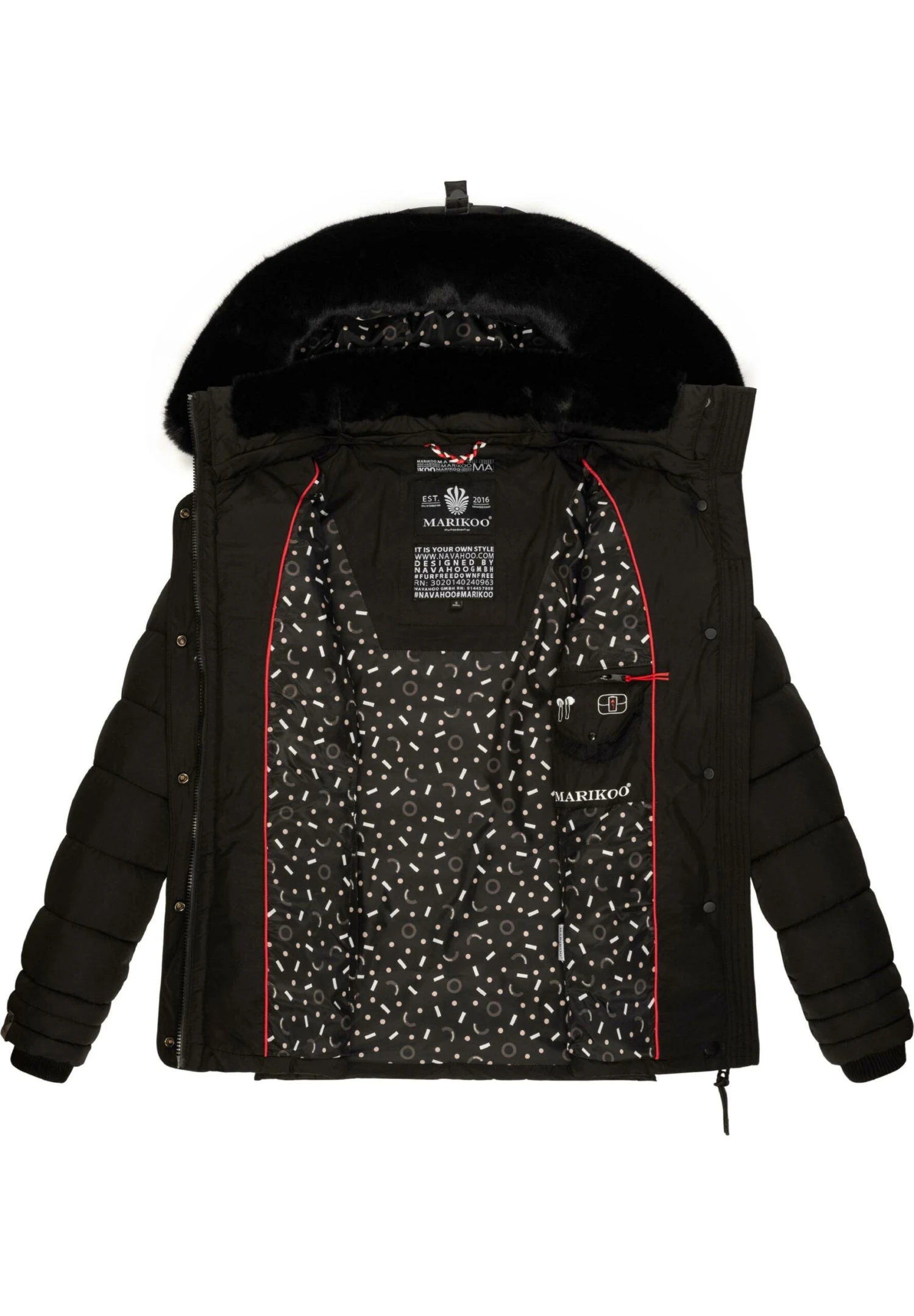 Marikoo Qesraa - Chaqueta De Invierno - Black 6 Marikoo Qesraa - Chaqueta De Invierno - Black - Imagen 6