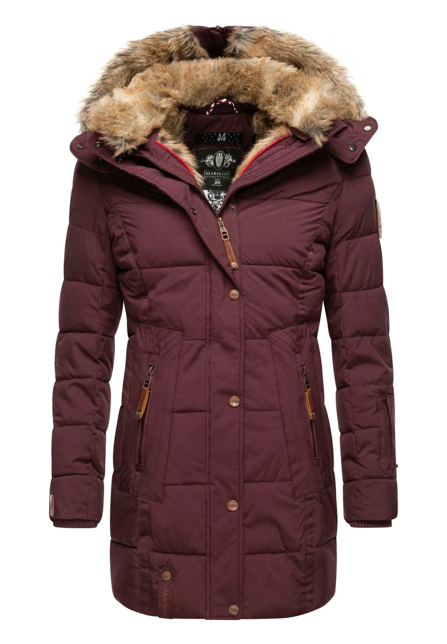 Marikoo Lieblings - Abrigo De Invierno - Dark Red Melange 1 Marikoo Lieblings - Abrigo De Invierno - Dark Red Melange