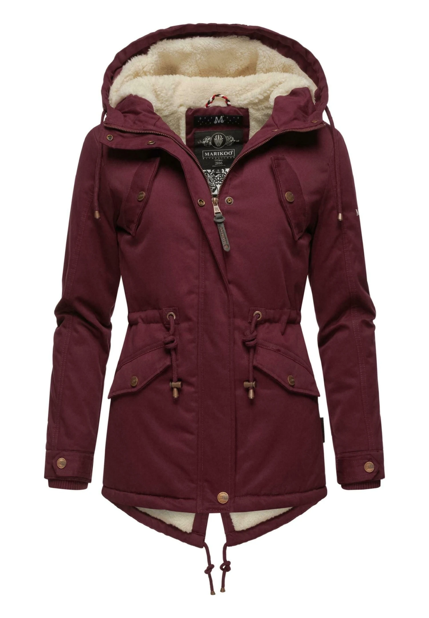 Marikoo Manolya - Abrigo De Invierno - Dark Red Melange 1 Marikoo Manolya - Abrigo De Invierno - Dark Red Melange