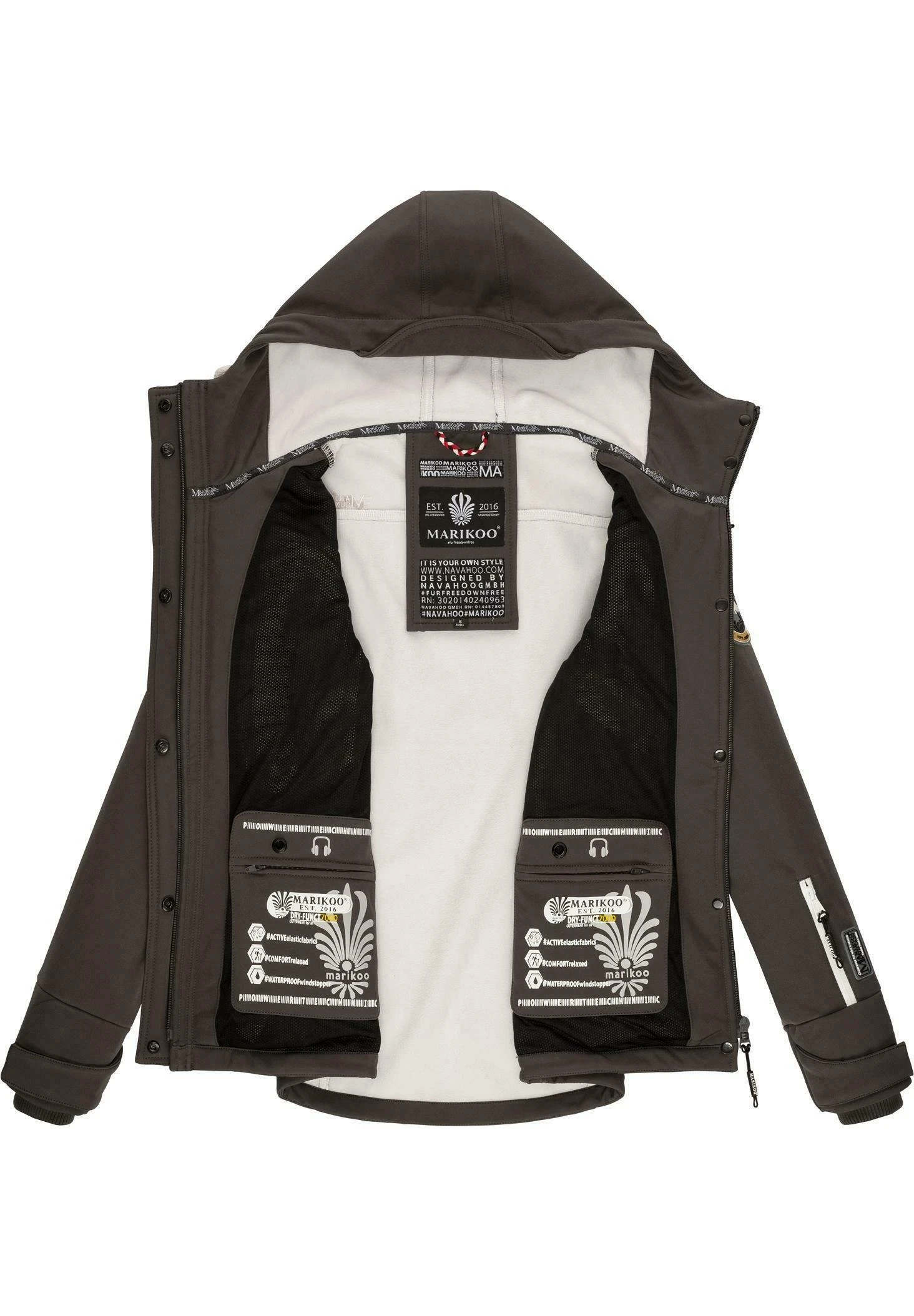 Marikoo Funktions - Chaqueta Outdoor - Dark Grey 4 Marikoo Funktions - Chaqueta Outdoor - Dark Grey - Imagen 4